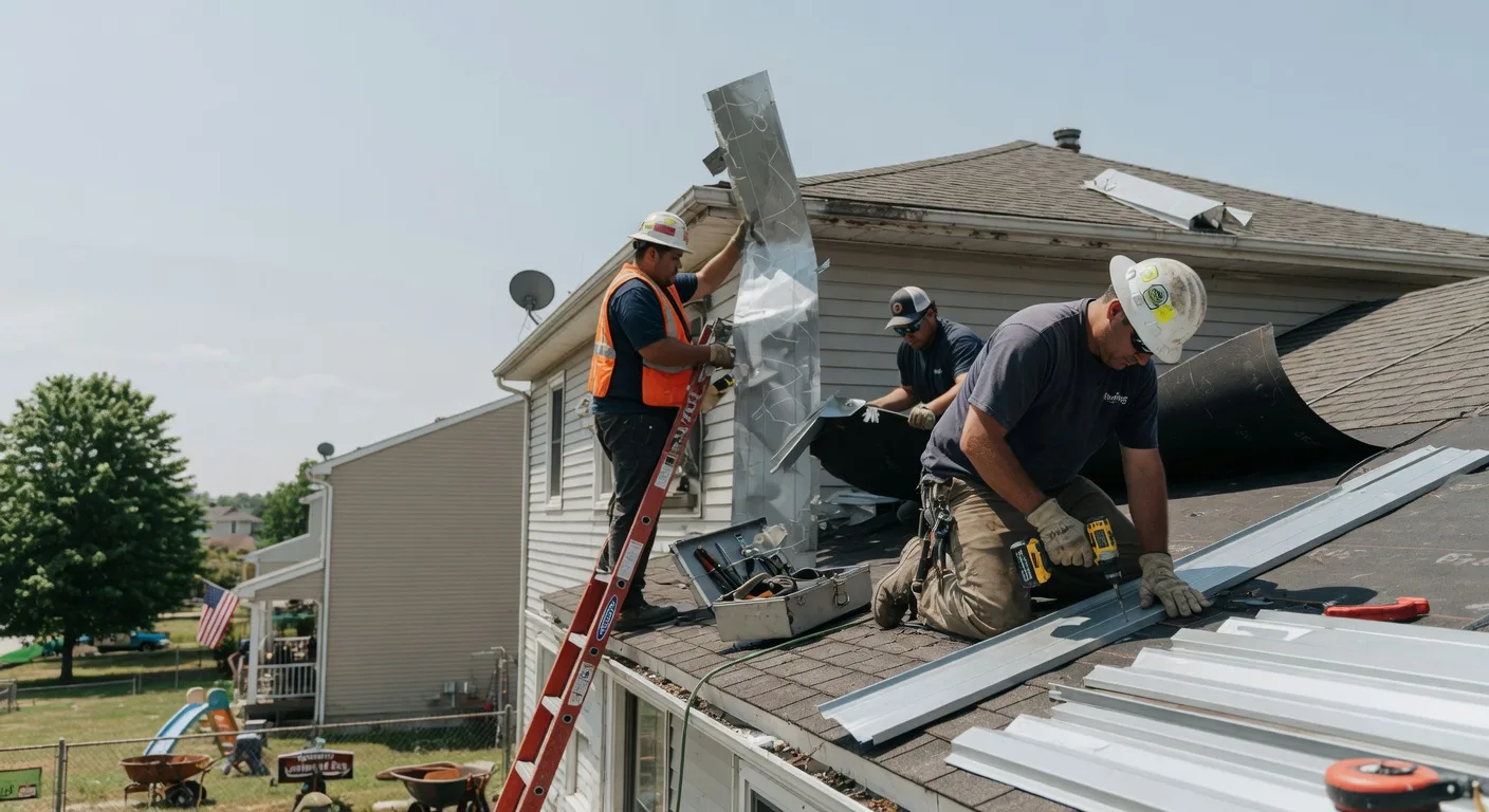 Storm Damage Metal Roof Repair in Mystic, IA